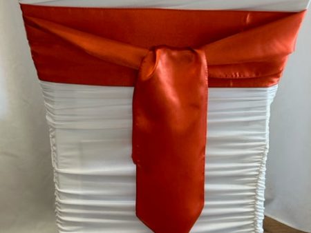 Burnt Orange Satin Sash Fashion