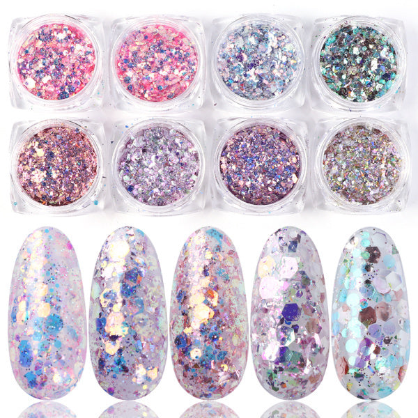 8 Box Mix Glitter Nail Art Online Hot Sale