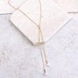 White pointed crystal necklace on Sale