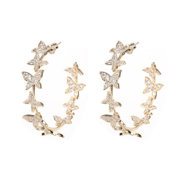 Butterfly Big Hoop Earring For Discount