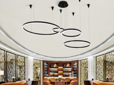 Circle chandeliers with led Hot on Sale