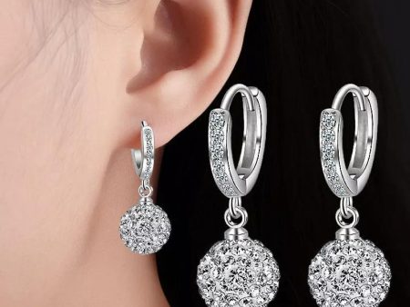 Zircon earring round diamond Cheap