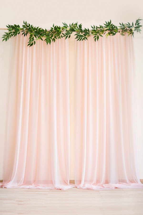 Backdrop Pale Pink Sheer Curtain 21  Online Hot Sale