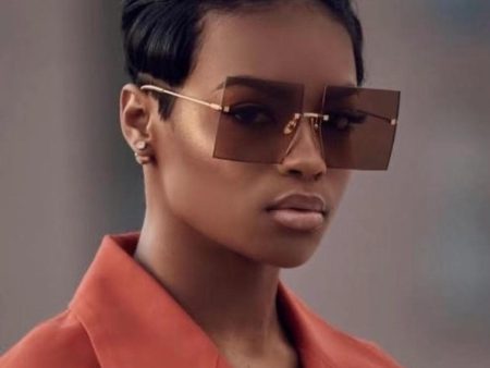 Square Rimless Cool Oversized Sale