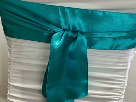 Teal Satin Sash Sale