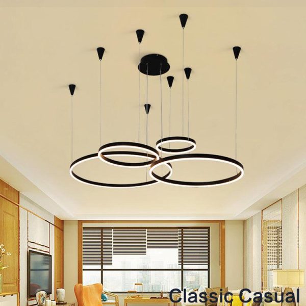 Circle chandeliers with led Hot on Sale