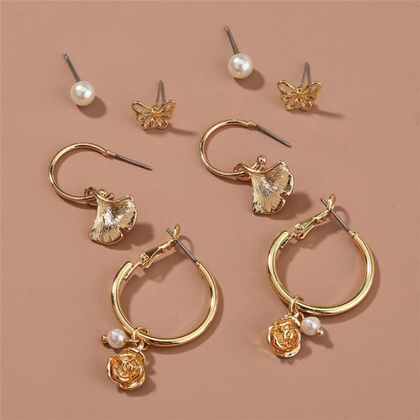 Butterfly Earrings Maple Leaf Online Hot Sale