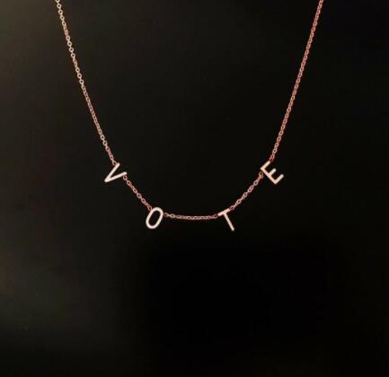 Vote Stainless Steel Necklace on Sale