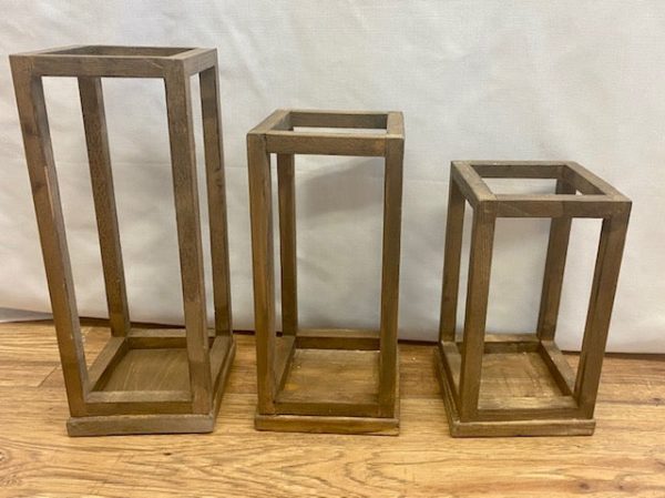 Wooden Frame Candle Holder Med Online now