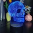 3D Small Night Lamp Halloween Skull Sale