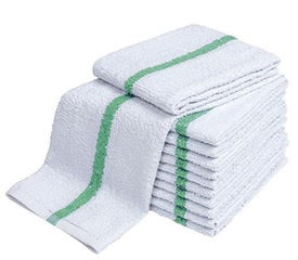 Bar Towel Green Stripe Supply