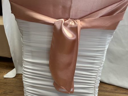 Blush Rose Gold Satin Sash on Sale