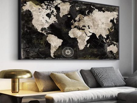 World Map Canvas Painting | Online now