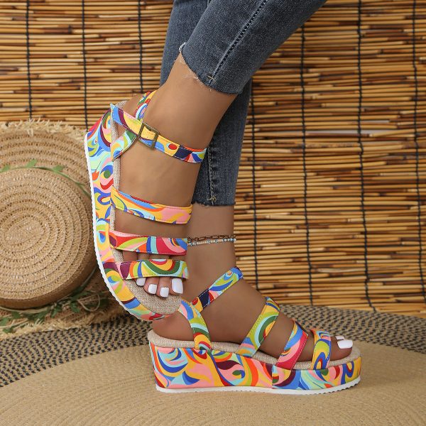 Women s Colorful Peep Toe Online Hot Sale