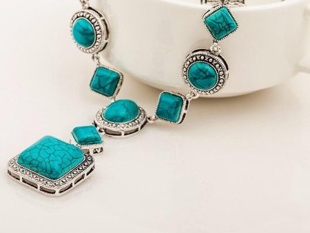 Turquoise Necklace Vintage For Sale