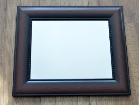 Wood framed mirror Online now