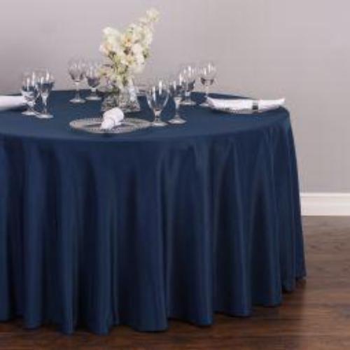 Tablecloth Navy Round 120  on Sale