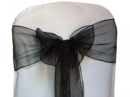 Black Organza Sash Sale