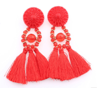 Tassel earrings tassel For Sale