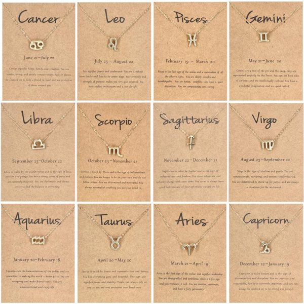 12 Zodiac Sign Necklaces With Online