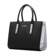 Fashion Contrast Leather Handbag | Sleek and Stylish Accessory for Modern Women | Ideal for Everyday Use or Special Events | Elevate Your Look Effortlessly - CHIQUE TRENDS For Cheap