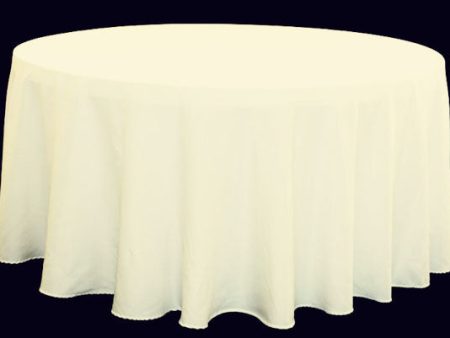 Tablecloth Ivory Round 108  For Cheap