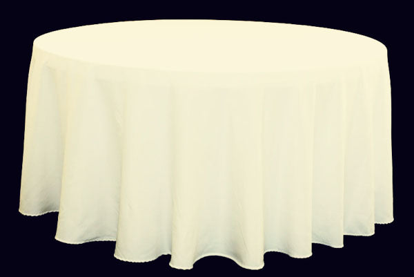 Tablecloth Ivory Round 108  For Cheap