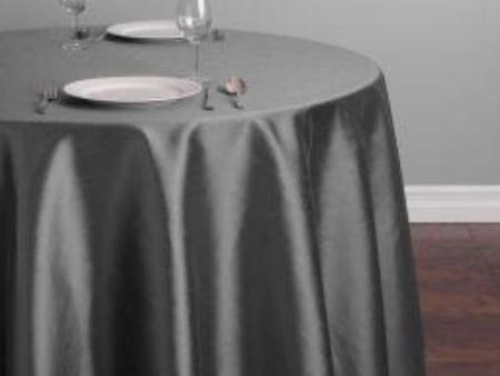 Tablecloth Charcoal   Platinum Round 120  For Cheap