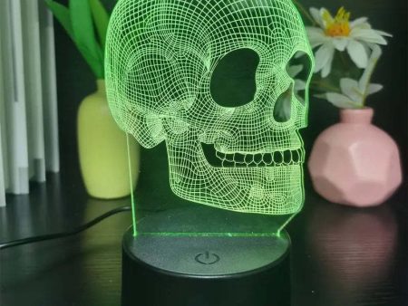 3D Small Night Lamp Halloween Skull Sale