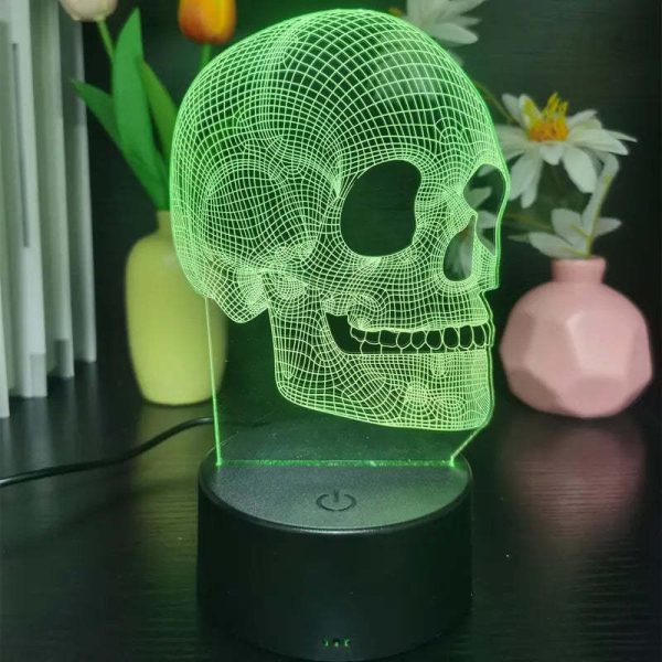 3D Small Night Lamp Halloween Skull Sale