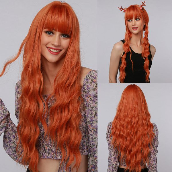 Women s Fashion Halloween Wig Orange Online Sale