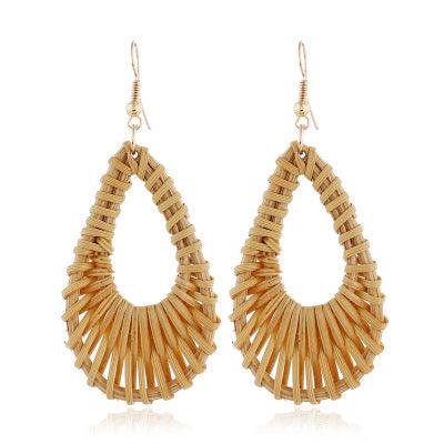 Bamboo hollow earrings For Discount