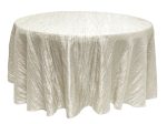 Tablecloth Ivory Crinkle Taffeta Round 117  Online Hot Sale