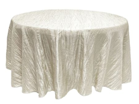 Tablecloth Ivory Crinkle Taffeta Round 117  Online Hot Sale