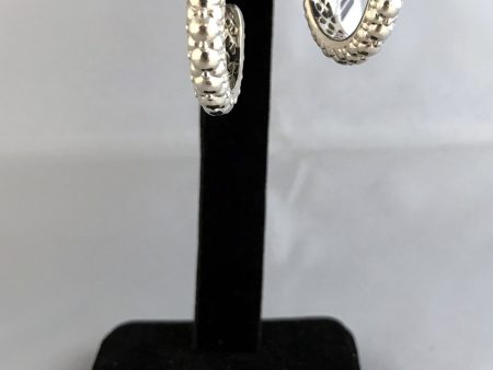 Charles Krypell Sterling Silver Tufted Hoop Earrings For Cheap