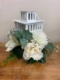 White Flowers Lantern Centerpiece For Discount