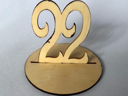 Wood Cut Out Table Numbers on Sale