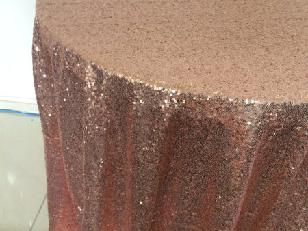 Tablecloth Rose Gold Sequin Rectangular 90 x132  Sale