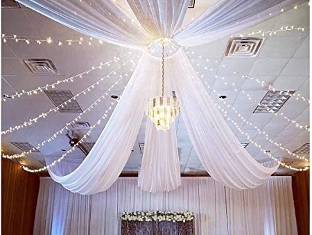 Backdrop White Sheer Curtain 21  For Sale