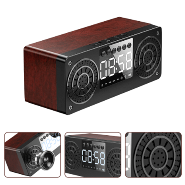 Wooden Clock Bluetooth Speaker For Cheap