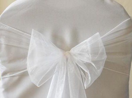 White Organza Sash Online Sale