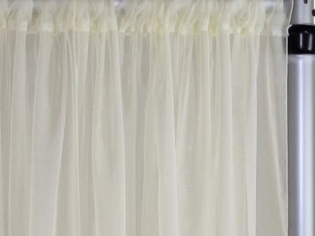 Backdrop Ivory Sheer Curtain 40  For Cheap