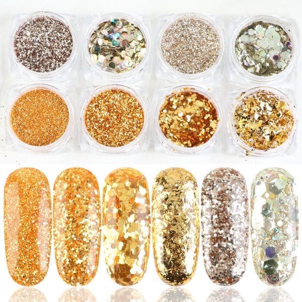 8 Box Mix Glitter Nail Art Online Hot Sale