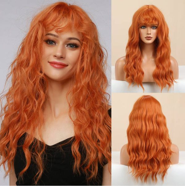 Women s Fashion Halloween Wig Orange Online Sale