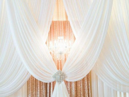 Backdrop White Sheer Curtain 40  Hot on Sale