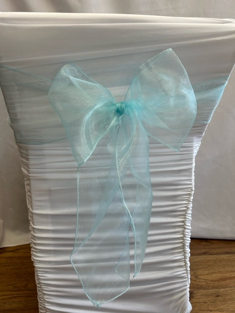 Baby Blue Organza Sash Hot on Sale