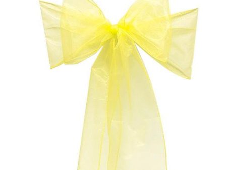 Yellow Organza Sash Cheap