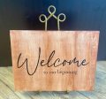 Welcome to our beginning wooden sign For Discount