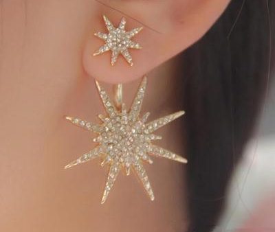 Stud earrings with star stud Online now