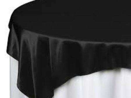 Black Satin Overlay 72 x 72  Cheap